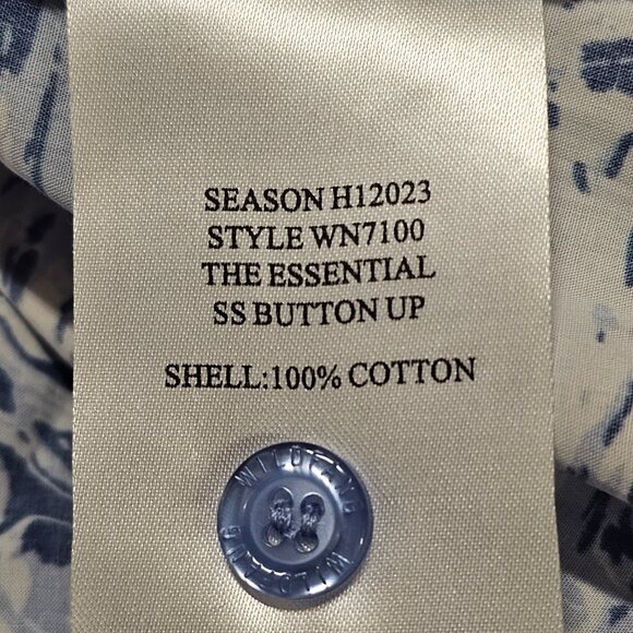 Wildfang The Essential Top Button Up Shirt Women Size 1X Swirl Navy - Picture 9 of 14